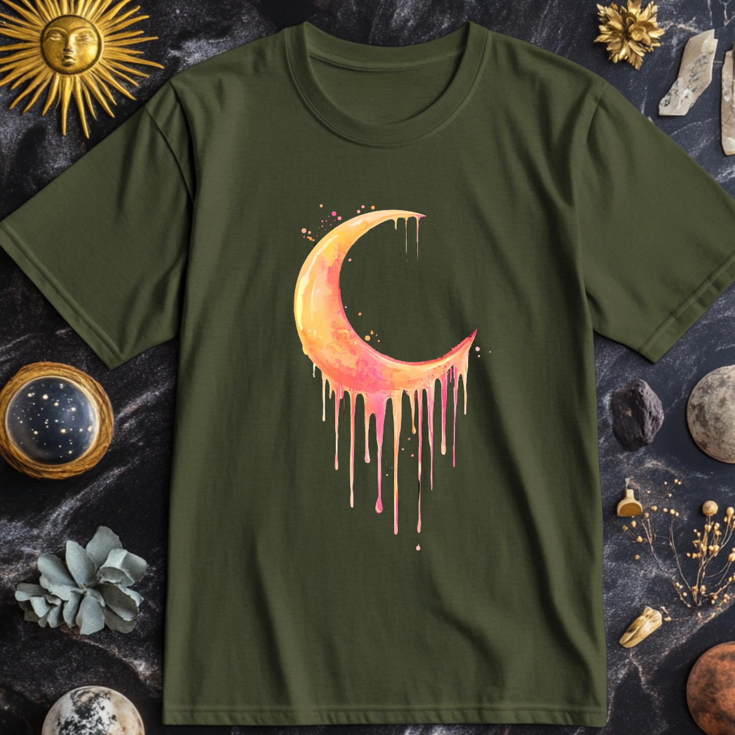 Drippy Crescent Moon T-Shirt
